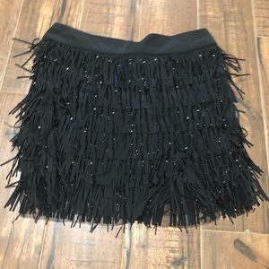NWT Boston Proper Beaded Fringe Mini Skirt
